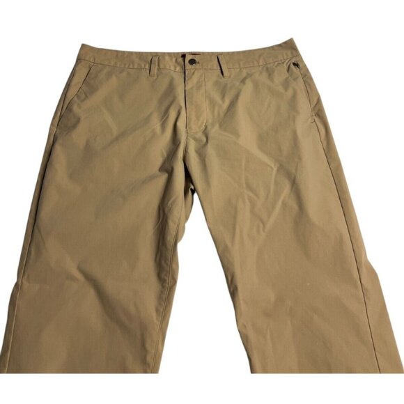 UNTUCKit Pants Chancellor Tan Flat Front Performance Striaght Fit Men's 36x31 - Picture 2 of 7